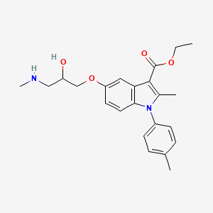 ethyl 5-(2-hydroxy-3-(methylamino)propoxy)-2-methyl-1-(p-tolyl)-1H-indole-3-carboxylate