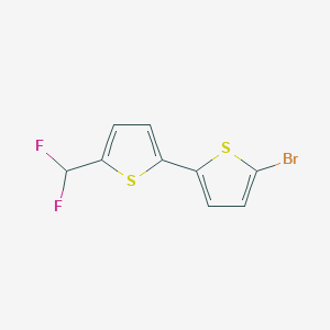 molecular formula C9H5BrF2S2 B2360126 BrC1=CC=C(S1)C=1SC(=CC1)C(F)F CAS No. 1791426-24-8