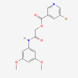 molecular formula C16H15BrN2O5 B2360129 [2-(3,5-Dimethoxyanilino)-2-oxoethyl] 5-bromopyridine-3-carboxylate CAS No. 557749-78-7
