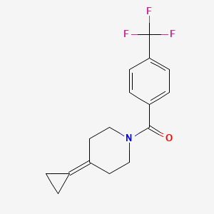 molecular formula C16H16F3NO B2360132 (4-Cyclopropylidenpiperidin-1-yl)(4-(trifluormethyl)phenyl)methanon CAS No. 2097922-46-6