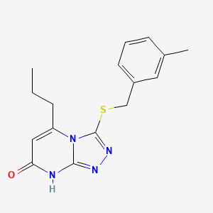3-((3-methylbenzyl)thio)-5-propyl-[1,2,4]triazolo[4,3-a]pyrimidin-7(8H)-one