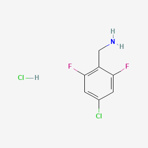 molecular formula C7H7Cl2F2N B2360134 (4-Chloro-2,6-difluorophenyl)methanamine hydrochloride CAS No. 1956354-72-5