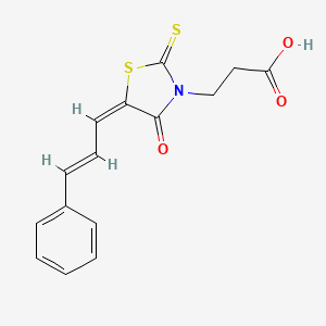 3-[4-Oxo-5-(3-phenyl-allylidene)-2-thioxo-thiazolidin-3-yl]-propionic acid