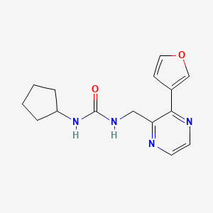 molecular formula C15H18N4O2 B2360138 1-环戊基-3-((3-(呋喃-3-基)吡嗪-2-基)甲基)脲 CAS No. 2034612-40-1