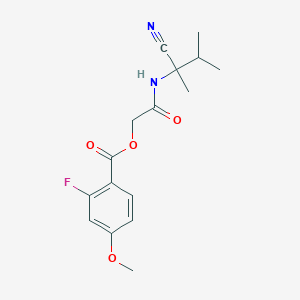 molecular formula C16H19FN2O4 B2360141 [(1-Cyano-1,2-dimethylpropyl)carbamoyl]methyl 2-fluoro-4-methoxybenzoate CAS No. 871544-73-9