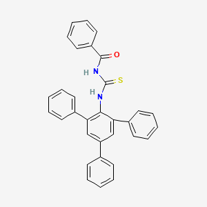 molecular formula C32H24N2OS B2360150 N-[(2,4,6-triphenylphenyl)carbamothioyl]benzamide CAS No. 860609-79-6