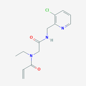 molecular formula C13H16ClN3O2 B2360154 N-[2-[(3-Chloropyridin-2-yl)methylamino]-2-oxoethyl]-N-ethylprop-2-enamide CAS No. 2361797-06-8