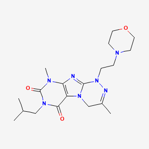 molecular formula C19H29N7O3 B2360157 7-isobutyl-3,9-dimethyl-1-(2-morpholinoethyl)-7,9-dihydro-[1,2,4]triazino[3,4-f]purine-6,8(1H,4H)-dione CAS No. 919725-86-3