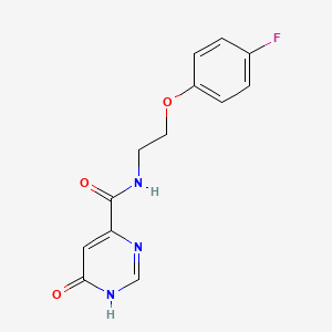 molecular formula C13H12FN3O3 B2360160 N-(2-(4-fluorophenoxy)ethyl)-6-hydroxypyrimidine-4-carboxamide CAS No. 2034281-70-2