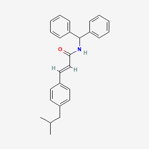 (E)-N-benzhydryl-3-[4-(2-methylpropyl)phenyl]prop-2-enamide