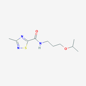 molecular formula C10H17N3O2S B2360164 N-(3-isopropoxypropyl)-3-methyl-1,2,4-thiadiazole-5-carboxamide CAS No. 1448059-43-5