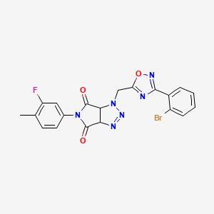 1-((3-(2-bromophenyl)-1,2,4-oxadiazol-5-yl)methyl)-5-(3-fluoro-4-methylphenyl)-1,6a-dihydropyrrolo[3,4-d][1,2,3]triazole-4,6(3aH,5H)-dione
