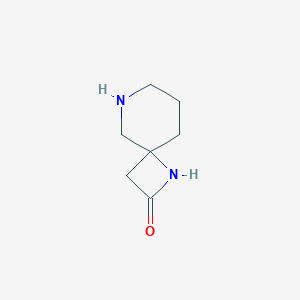 molecular formula C7H12N2O B2360174 1,6-ジアザスピロ[3.5]ノナン-2-オン CAS No. 1567085-15-7