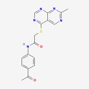 N-(4-acetylphenyl)-2-((7-methylpyrimido[4,5-d]pyrimidin-4-yl)thio)acetamide
