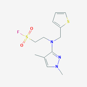 2-[(1,4-Dimethylpyrazol-3-yl)-(thiophen-2-ylmethyl)amino]ethanesulfonyl fluoride