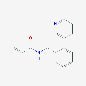 molecular formula C15H14N2O B2360182 N-[(2-Pyridin-3-ylphenyl)methyl]prop-2-enamide CAS No. 2361642-09-1