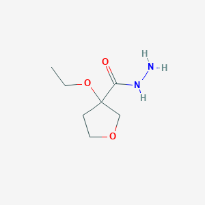 molecular formula C7H14N2O3 B2360186 3-乙氧基氧杂环-3-甲酰肼 CAS No. 1934892-64-4