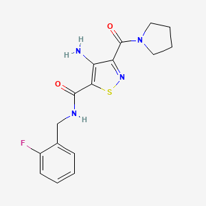 4-amino-N-(2-fluorobenzyl)-3-(pyrrolidine-1-carbonyl)isothiazole-5-carboxamide