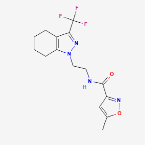 molecular formula C15H17F3N4O2 B2360206 5-methyl-N-(2-(3-(trifluoromethyl)-4,5,6,7-tetrahydro-1H-indazol-1-yl)ethyl)isoxazole-3-carboxamide CAS No. 1797259-12-1