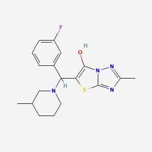 5-[(3-Fluorophenyl)(3-methylpiperidin-1-yl)methyl]-2-methyl[1,3]thiazolo[3,2-b][1,2,4]triazol-6-ol