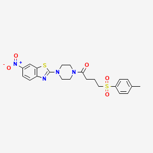 1-(4-(6-Nitrobenzo[d]thiazol-2-yl)piperazin-1-yl)-4-tosylbutan-1-one