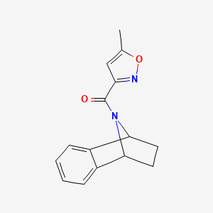 molecular formula C15H14N2O2 B2360228 (5-Methylisoxazol-3-yl)(1,2,3,4-tetrahydro-1,4-epiminonaphthalen-9-yl)methanone CAS No. 2034381-17-2