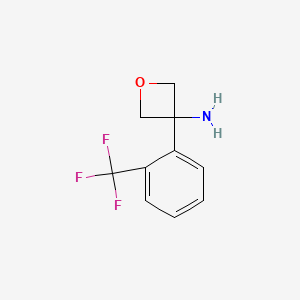 3-[2-(Trifluoromethyl)phenyl]oxetan-3-amine