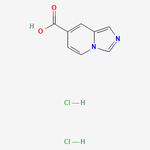 molecular formula C8H8Cl2N2O2 B2360234 咪唑并[1,5-a]吡啶-7-甲酸二盐酸盐 CAS No. 1616526-83-0
