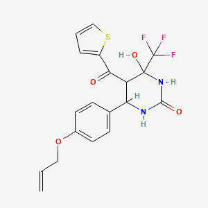 6-(4-(allyloxy)phenyl)-4-hydroxy-5-(thiophene-2-carbonyl)-4-(trifluoromethyl)tetrahydropyrimidin-2(1H)-one