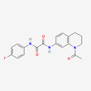 molecular formula C19H18FN3O3 B2360245 N'-(1-acetyl-3,4-dihydro-2H-quinolin-7-yl)-N-(4-fluorophenyl)oxamide CAS No. 898466-12-1
