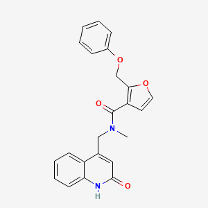 molecular formula C23H20N2O4 B2360247 N-((2-羟基喹啉-4-基)甲基)-N-甲基-2-(苯氧基甲基)呋喃-3-甲酰胺 CAS No. 902013-92-7