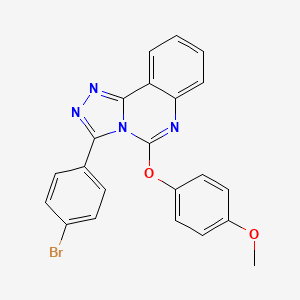 molecular formula C22H15BrN4O2 B2360248 3-(4-Bromophenyl)-5-(4-methoxyphenoxy)-[1,2,4]triazolo[4,3-c]quinazoline CAS No. 477853-49-9