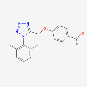 molecular formula C17H16N4O2 B2360249 4-{[1-(2,6-dimethylphenyl)-1H-1,2,3,4-tetrazol-5-yl]methoxy}benzaldehyde CAS No. 1389243-64-4