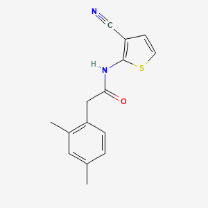 molecular formula C15H14N2OS B2360258 N-(3-cyanothiophen-2-yl)-2-(2,4-dimethylphenyl)acetamide CAS No. 900000-52-4