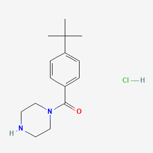 molecular formula C15H23ClN2O B2360260 1-(4-Tert-butylbenzoyl)piperazine hydrochloride CAS No. 118630-34-5; 470471-51-3