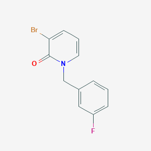 molecular formula C12H9BrFNO B2360264 3-Bromo-1-(3-fluorobenzyl)pyridin-2(1H)-one CAS No. 1711244-00-6