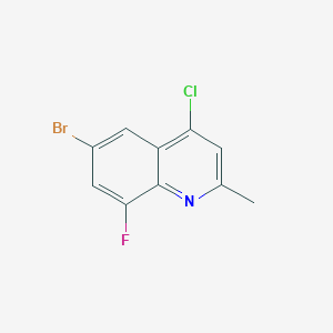 molecular formula C10H6BrClFN B2360274 6-Bromo-4-chloro-8-fluoro-2-methylquinoline CAS No. 1156277-76-7