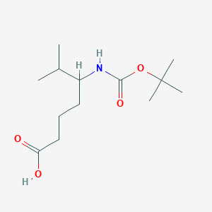 6-Methyl-5-[(2-methylpropan-2-yl)oxycarbonylamino]heptanoic acid
