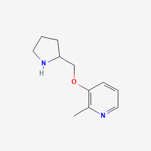 molecular formula C11H16N2O B2360281 2-Methyl-3-(2-pyrrolidinylmethoxy)pyridine CAS No. 1856346-16-1
