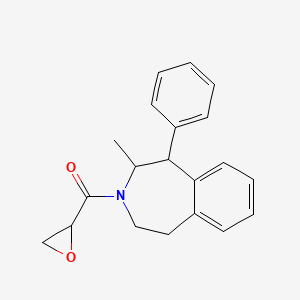 molecular formula C20H21NO2 B2360282 (4-Methyl-5-phenyl-1,2,4,5-tetrahydro-3-benzazepin-3-yl)-(oxiran-2-yl)methanone CAS No. 2411288-95-2
