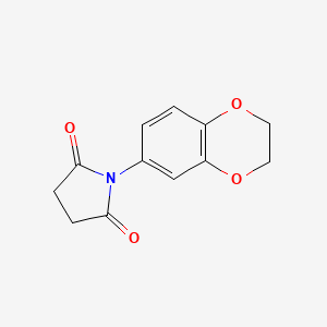 molecular formula C12H11NO4 B2360283 1-(2,3-Dihydro-1,4-benzodioxin-6-yl)pyrrolidine-2,5-dione CAS No. 328263-27-0