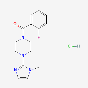 (2-fluorophenyl)(4-(1-methyl-1H-imidazol-2-yl)piperazin-1-yl)methanone hydrochloride