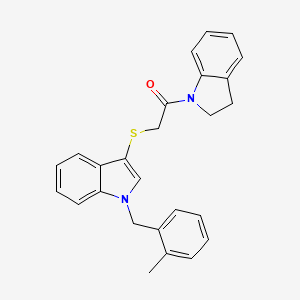 1-(indolin-1-yl)-2-((1-(2-methylbenzyl)-1H-indol-3-yl)thio)ethanone