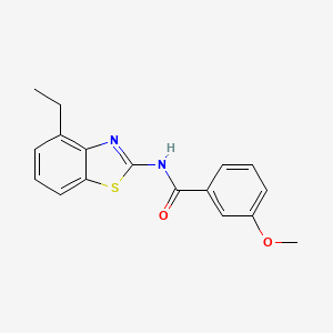 molecular formula C17H16N2O2S B2360303 N-(4-乙基-1,3-苯并噻唑-2-基)-3-甲氧基苯甲酰胺 CAS No. 892854-57-8