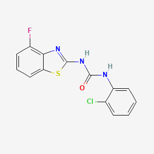 molecular formula C14H9ClFN3OS B2360306 1-(2-Chlorophenyl)-3-(4-fluorobenzo[d]thiazol-2-yl)urea CAS No. 1251543-73-3