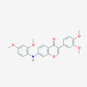 3-(3,4-Dimethoxyphenyl)-7-[(2,4-dimethoxyphenyl)amino]chromen-4-one