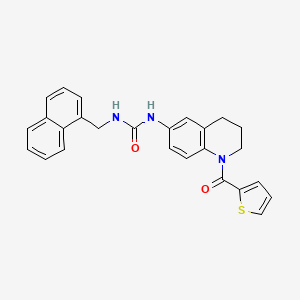 molecular formula C26H23N3O2S B2360320 1-(萘-1-基甲基)-3-(1-(噻吩-2-羰基)-1,2,3,4-四氢喹啉-6-基)脲 CAS No. 1203246-98-3
