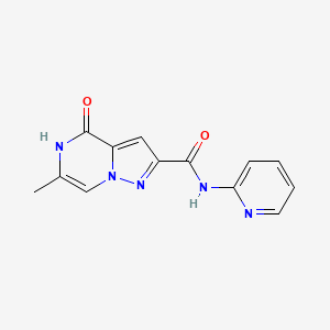 6-methyl-4-oxo-N-(pyridin-2-yl)-4,5-dihydropyrazolo[1,5-a]pyrazine-2-carboxamide