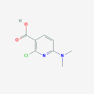 molecular formula C8H9ClN2O2 B2360324 2-Chlor-6-(Dimethylamino)pyridin-3-carbonsäure CAS No. 959577-31-2