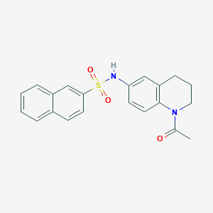 molecular formula C21H20N2O3S B2360334 N-(1-acetyl-1,2,3,4-tetrahydroquinolin-6-yl)naphthalene-2-sulfonamide CAS No. 941900-19-2